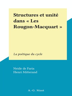 cover image of Structures et unité dans "Les Rougon-Macquart"